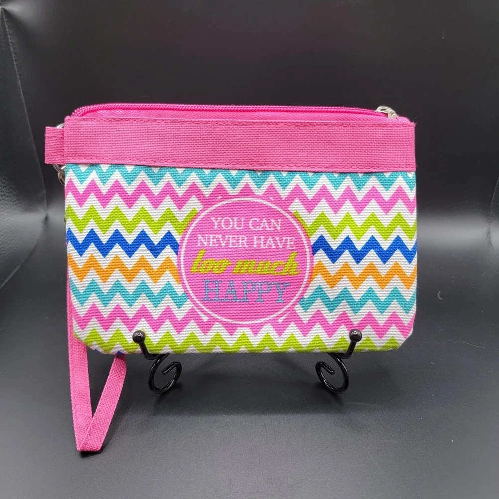 Multi Color Chevron Makeup Bag